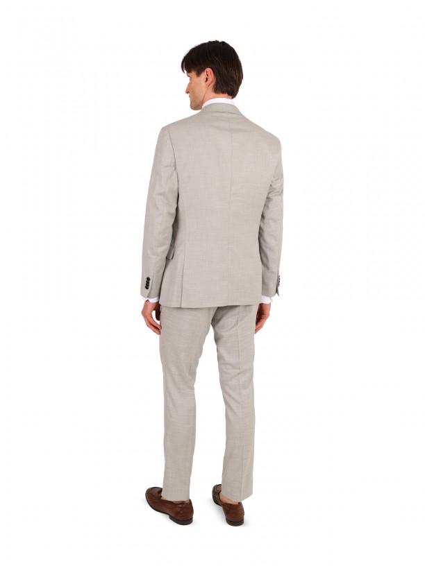 Traje micro estampado slim fit Traje micro estampado slim fit
