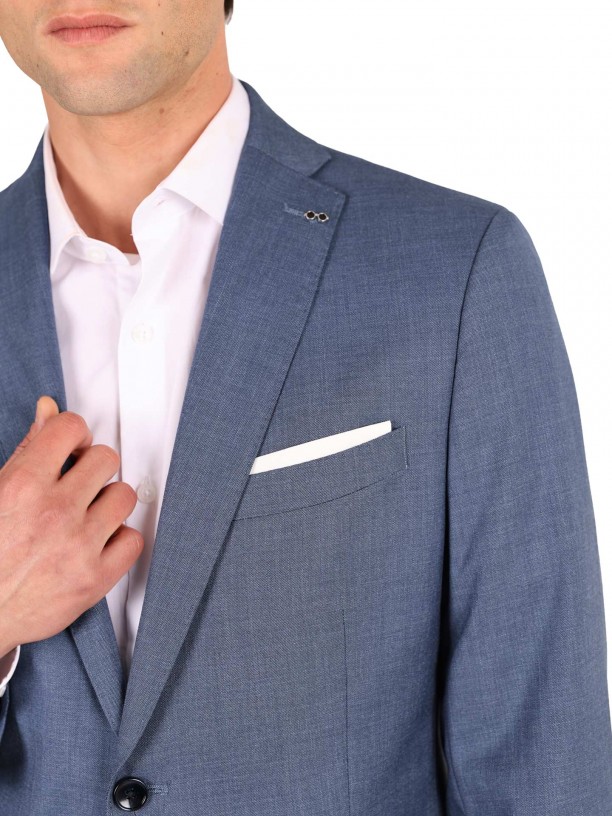 Fato de micro padrão slim fit Fato de micro padrão slim fit