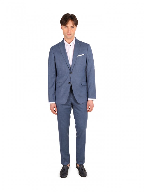 Fato de micro padrão slim fit Fato de micro padrão slim fit