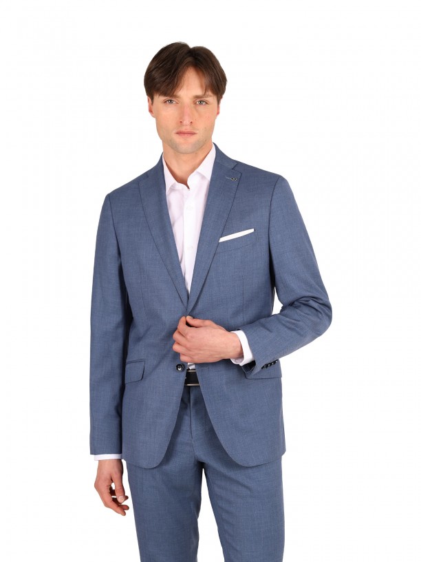 Fato de micro padrão slim fit Fato de micro padrão slim fit