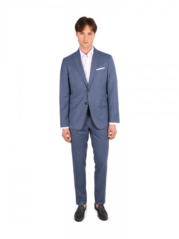 Micro pattern slim fit suit