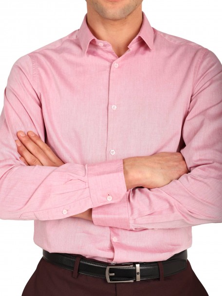 Camisa lisa 100% algodón slim fit Camisa lisa 100% algodón slim fit