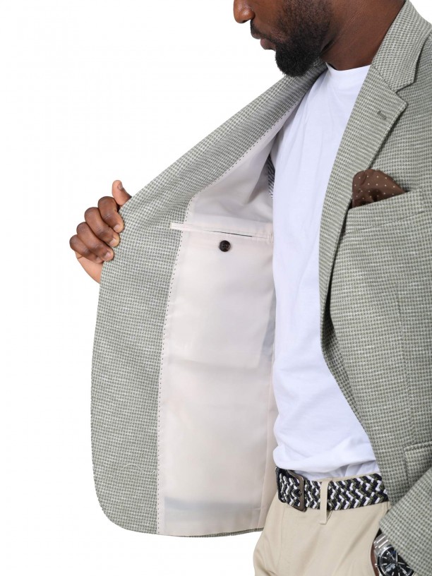 Micro-Pattern Blazer