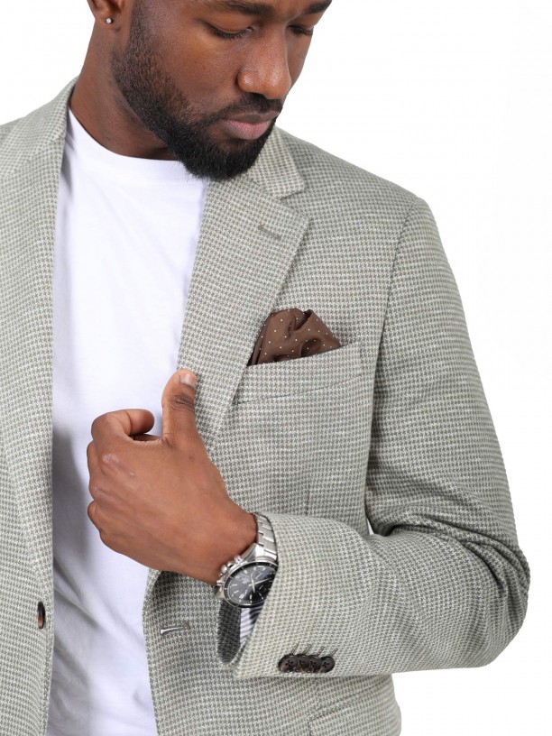 Micro-Pattern Blazer