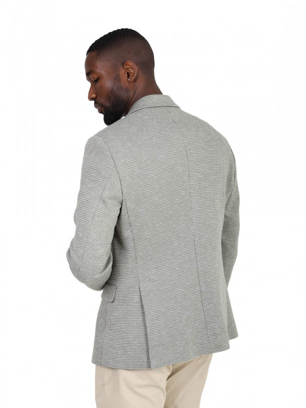 Micro-Pattern Blazer