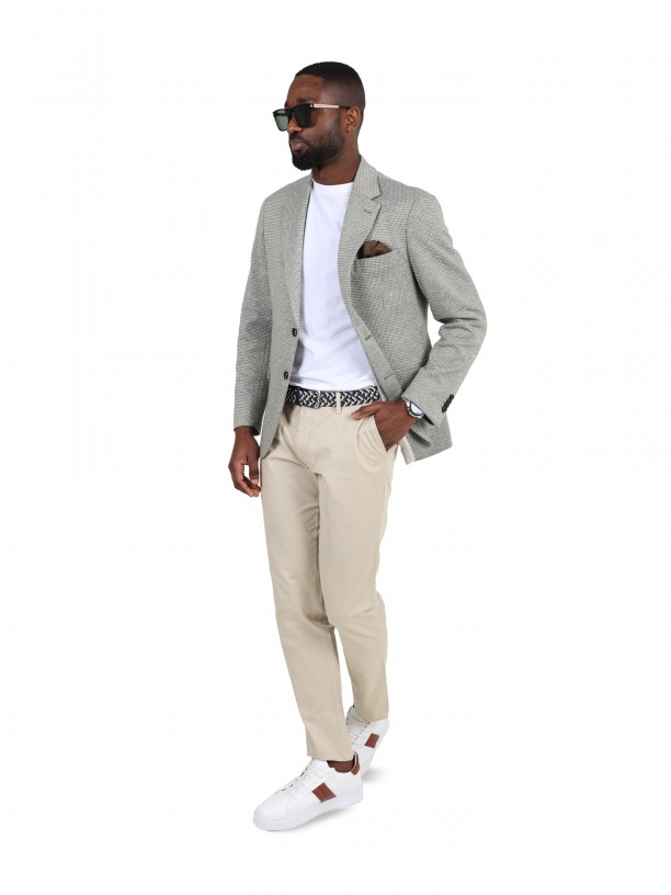 Micro-Pattern Blazer