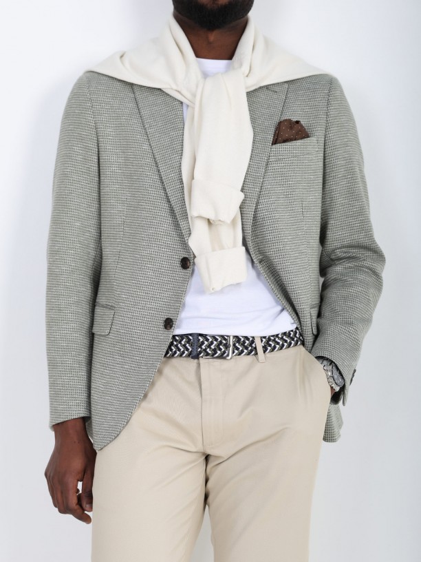Micro-Pattern Blazer