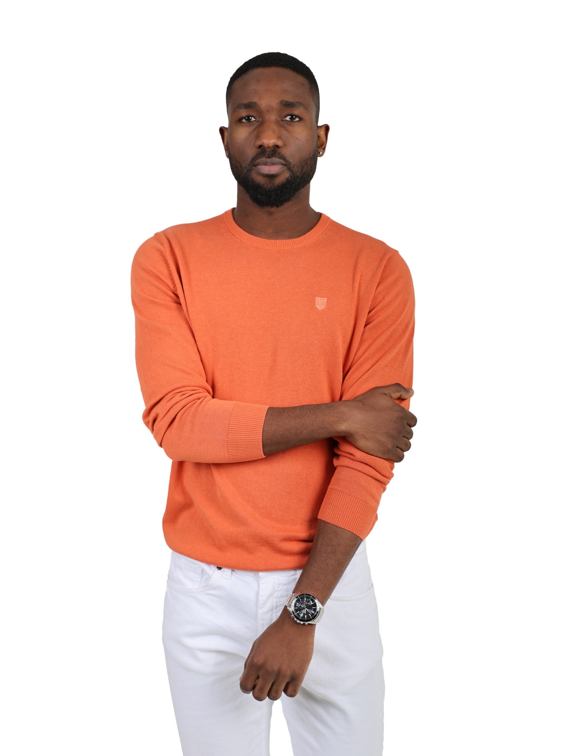 100% cotton knit with a round neckline