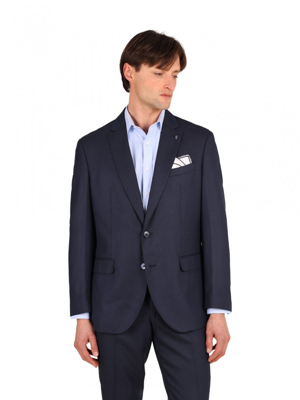 Micro pattern regular fit suit