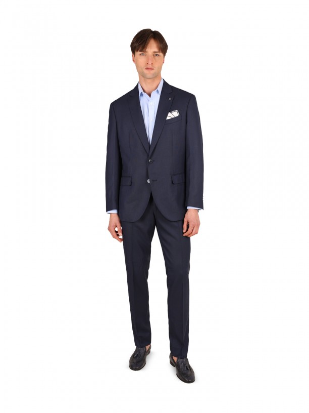 Micro pattern regular fit suit