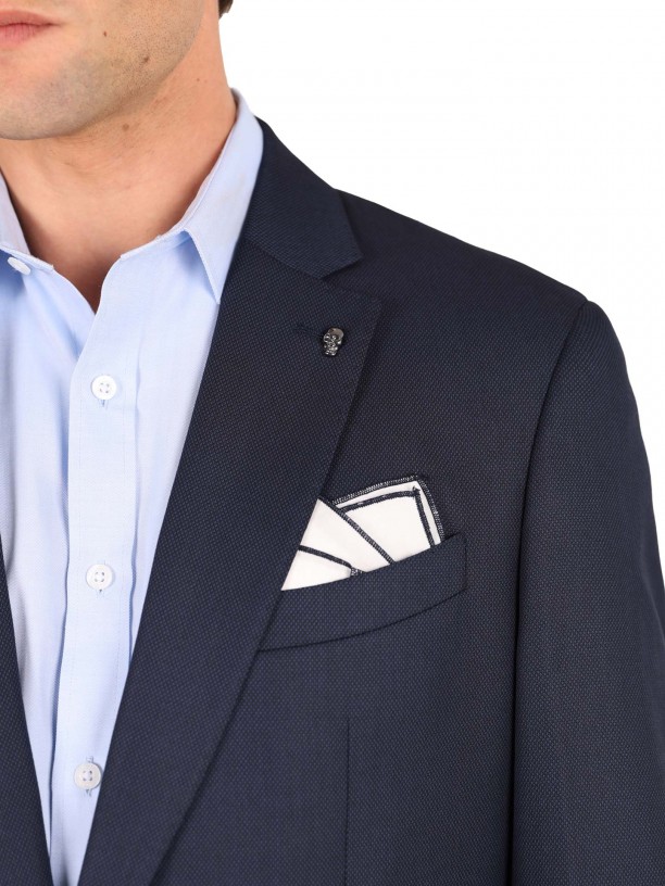 Micro pattern regular fit suit