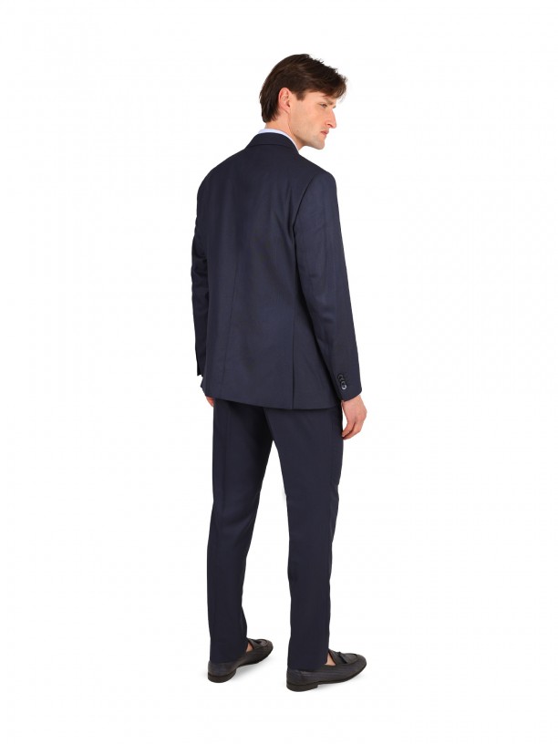 Micro pattern regular fit suit