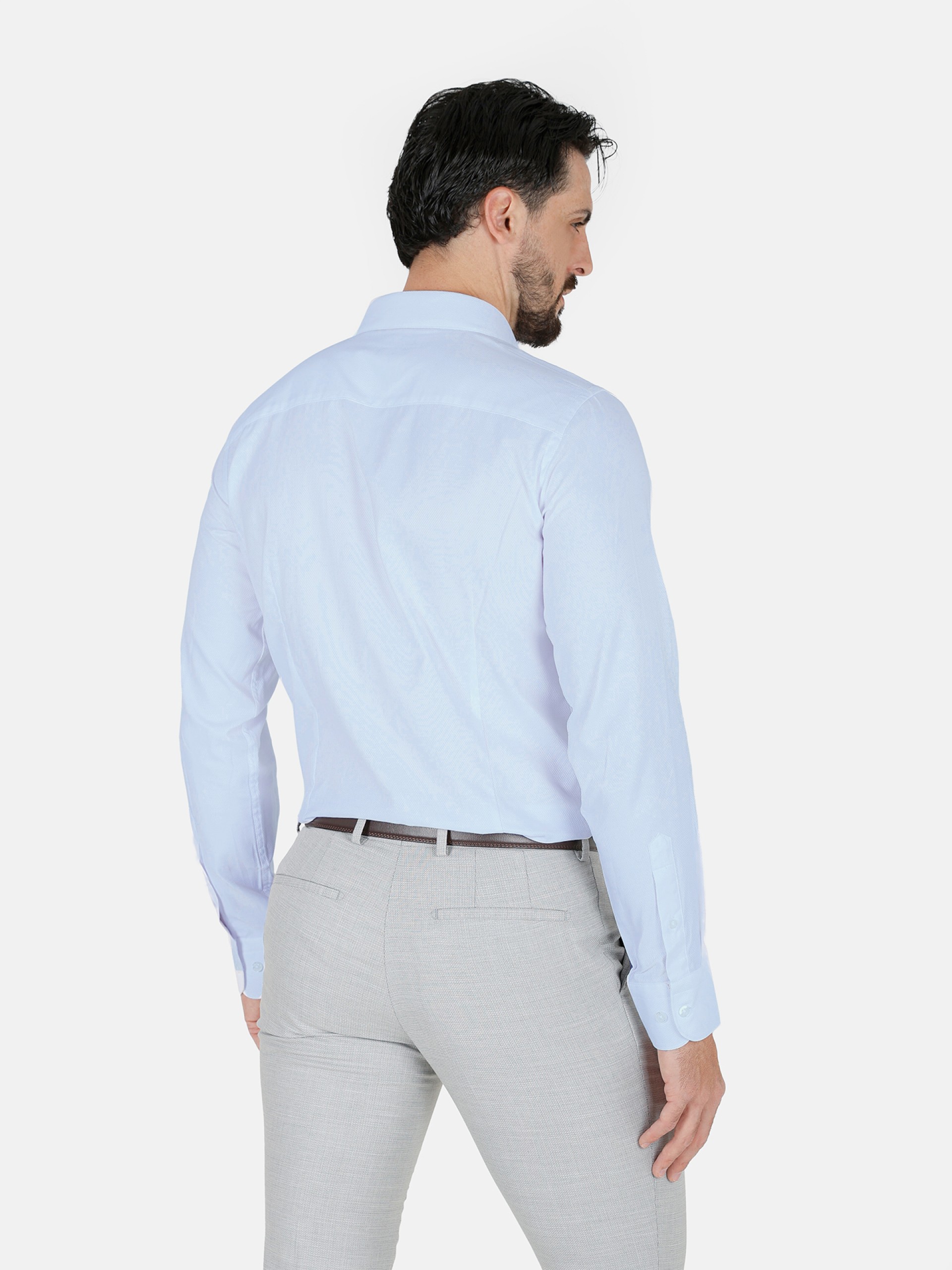 Slim fit shirt with micro pattern