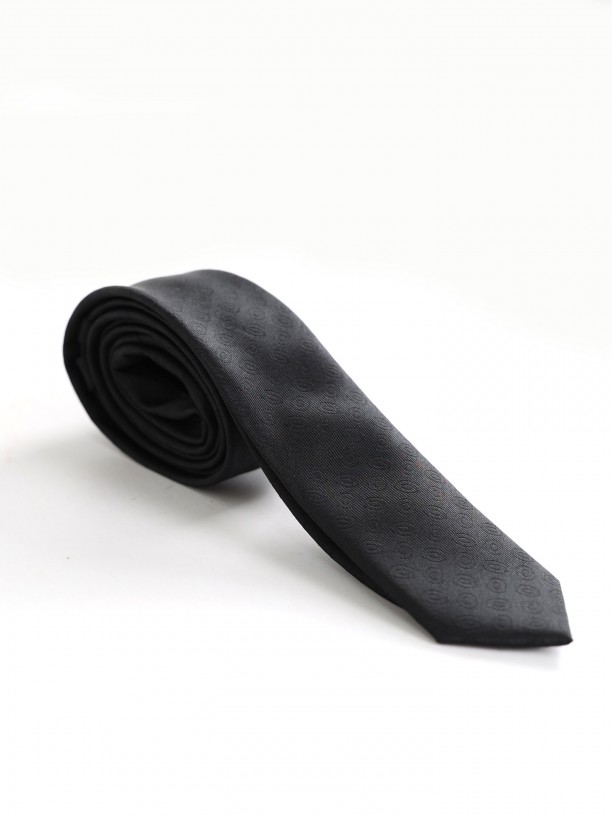 Corbata fina con estampado