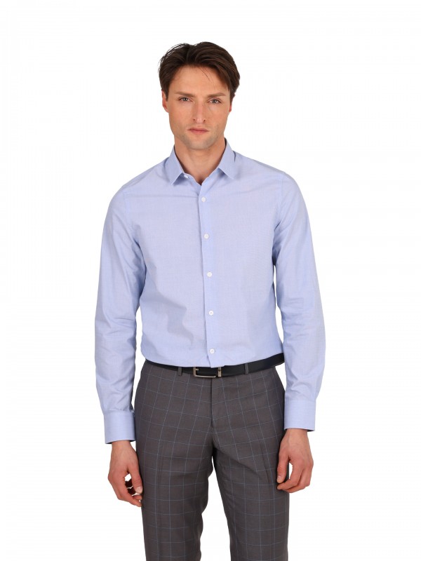 Camisa clssica lisa slim fit