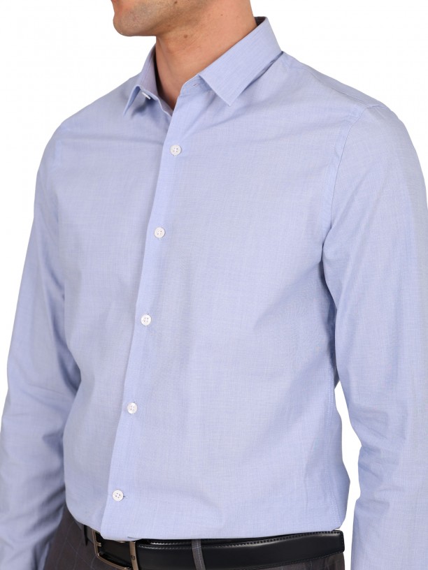 Slim fit plain classic shirt