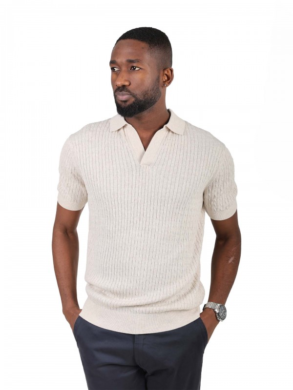 100% cotton polo with collar
