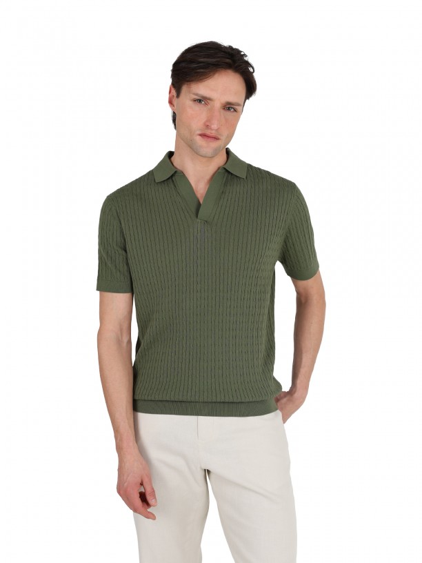 Polo 100% algodão com gola Polo 100% algodão com gola