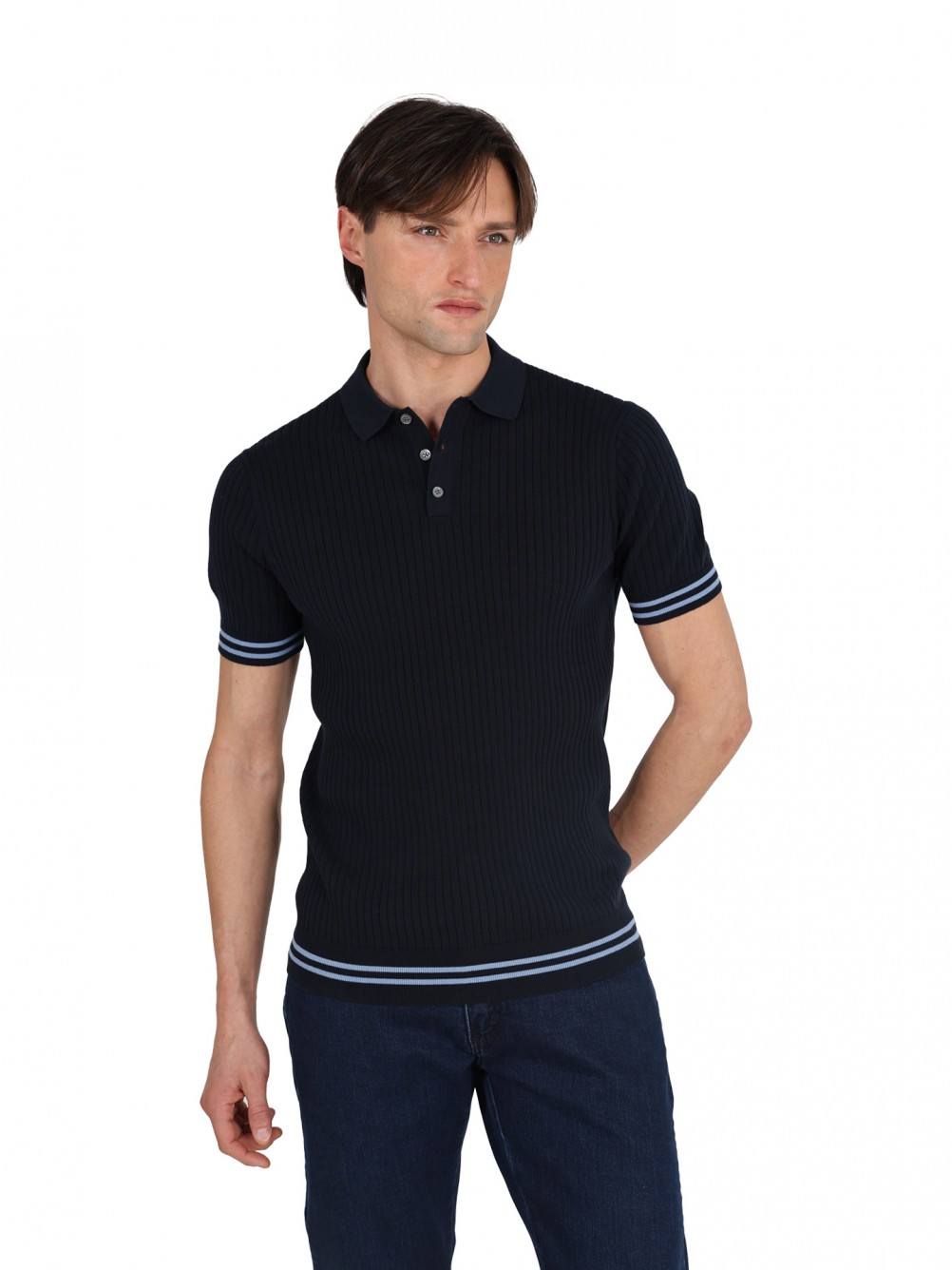 Short-sleeve polo shirt 100% cotton