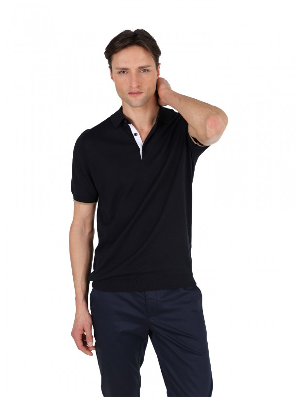 Short-sleeve polo 100% cotton