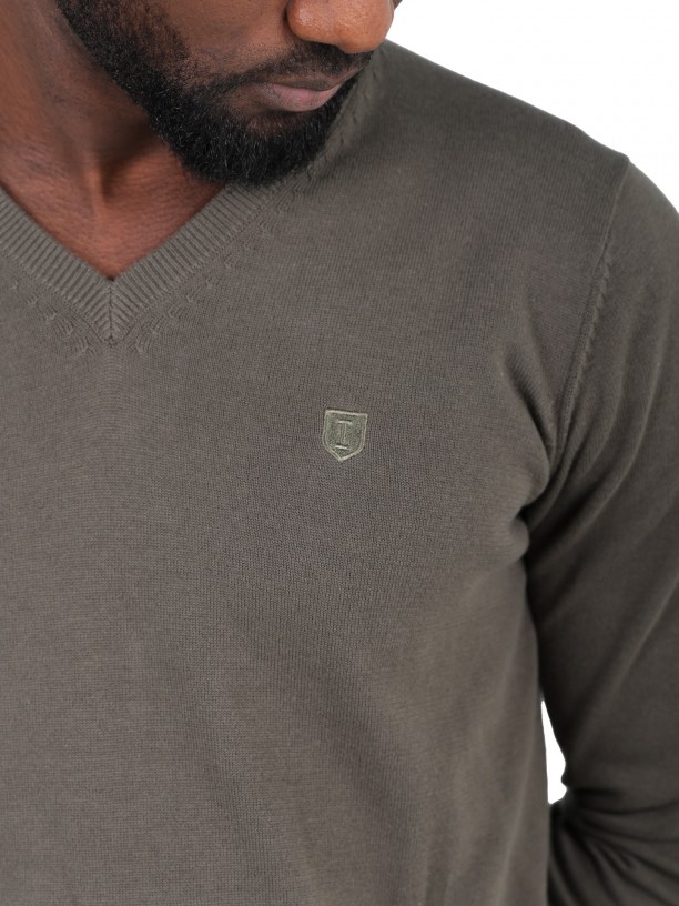 Camisola de malha 100% algodão Camisola de malha 100% algodão