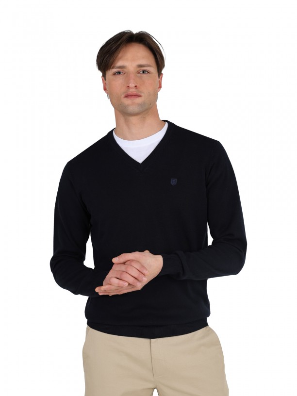 100% cotton knit sweater