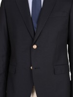 Blazer liso com bot�es dourados