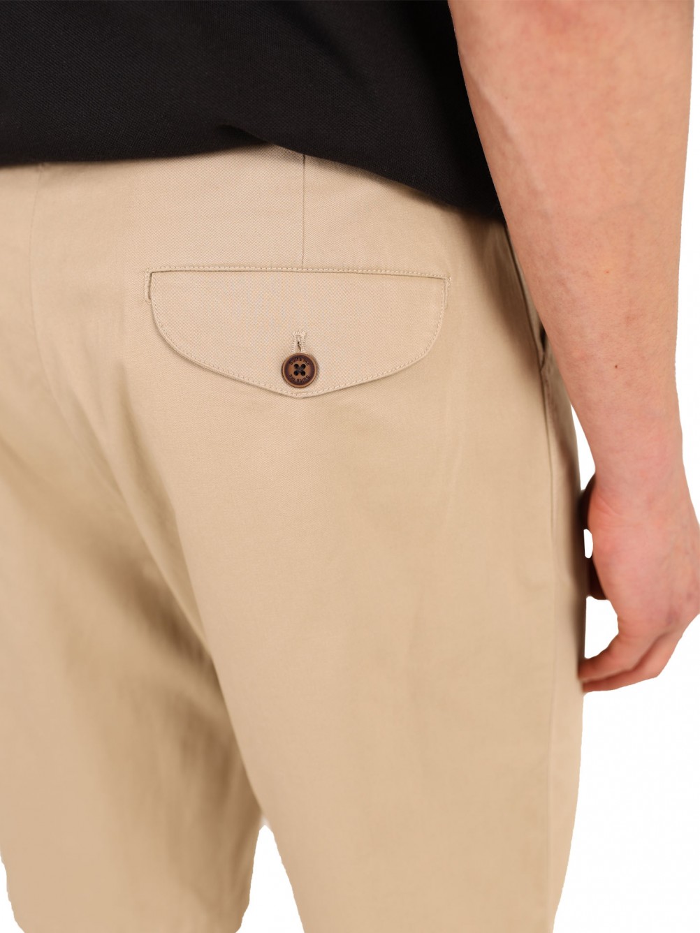 Chino-style cotton Bermuda shorts