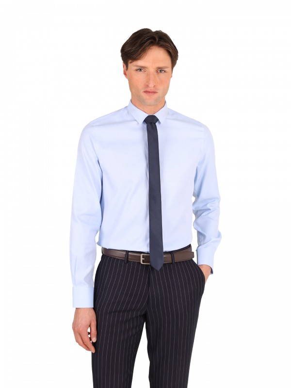 Camisa lisa slim fit