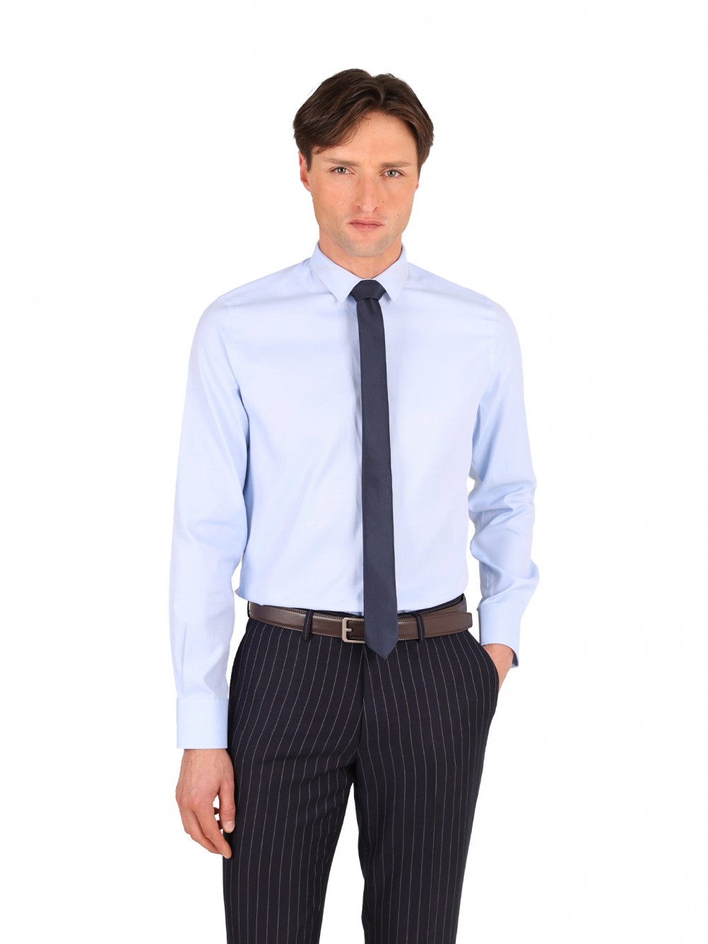 Camisa lisa slim fit