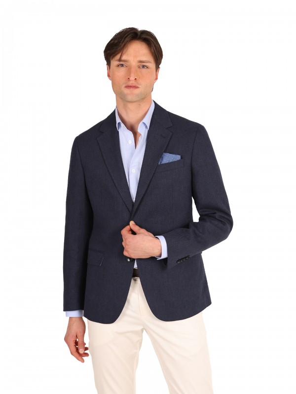 Linen and cotton blazer