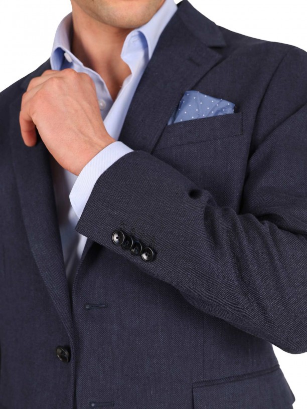 Blazer de linho e algodo