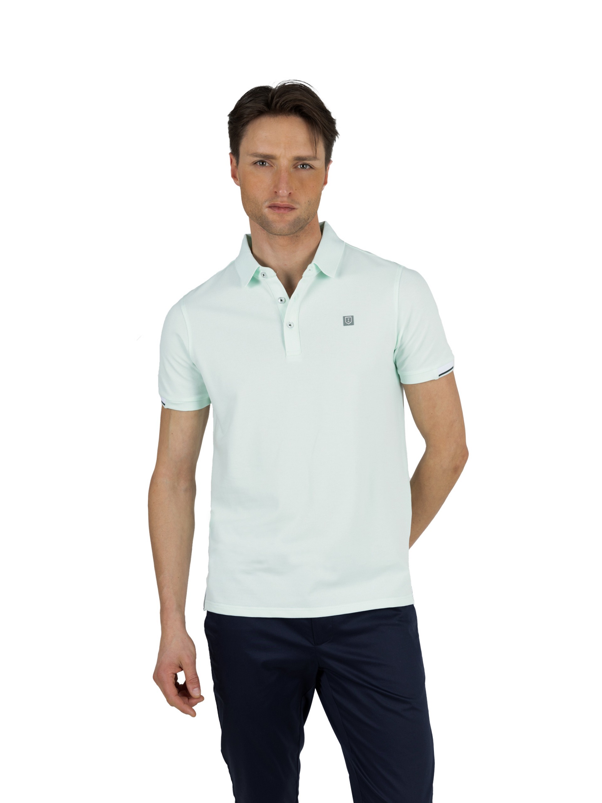 Polo piqué de algodão