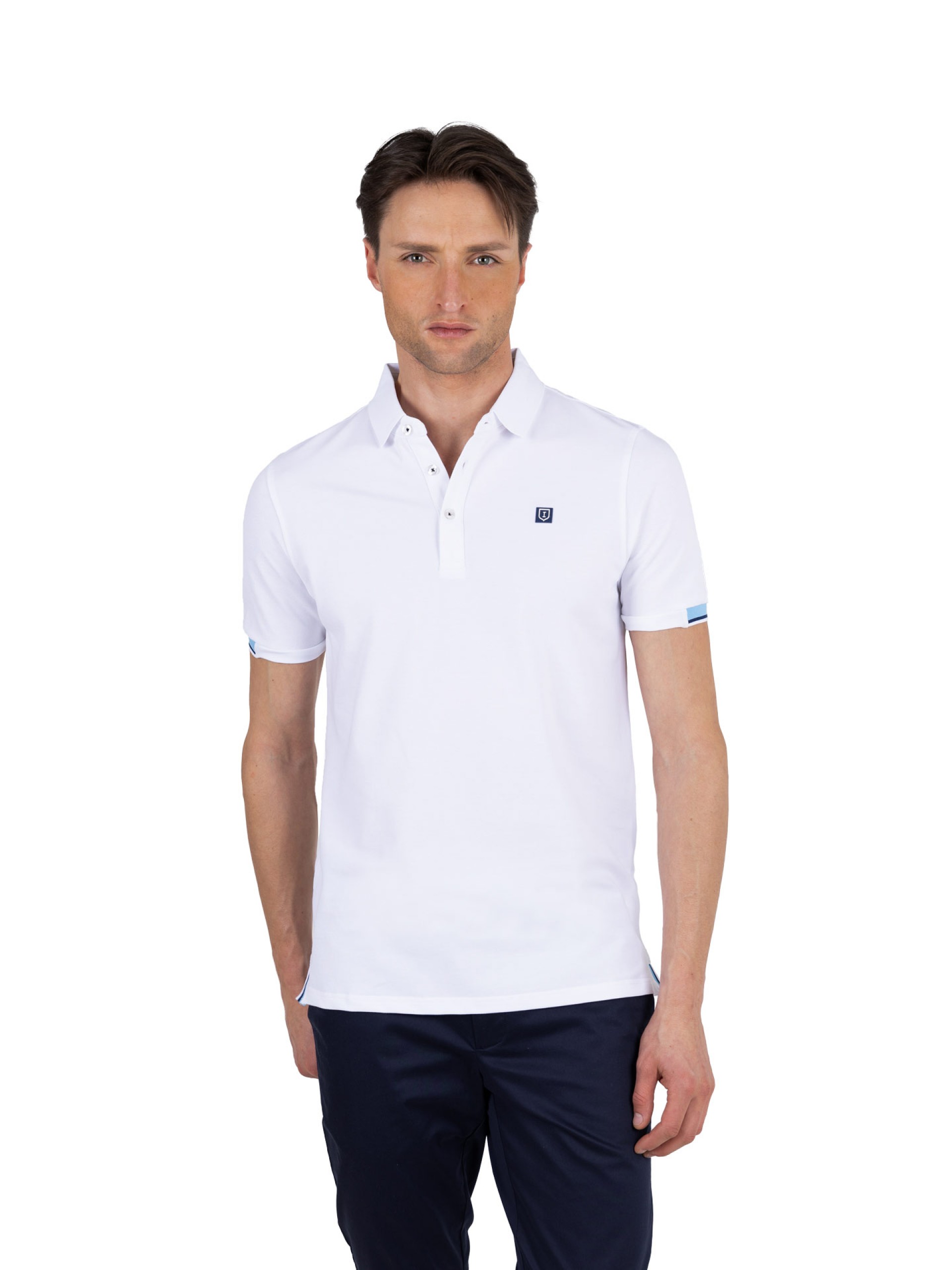 Polo piqué de algodão