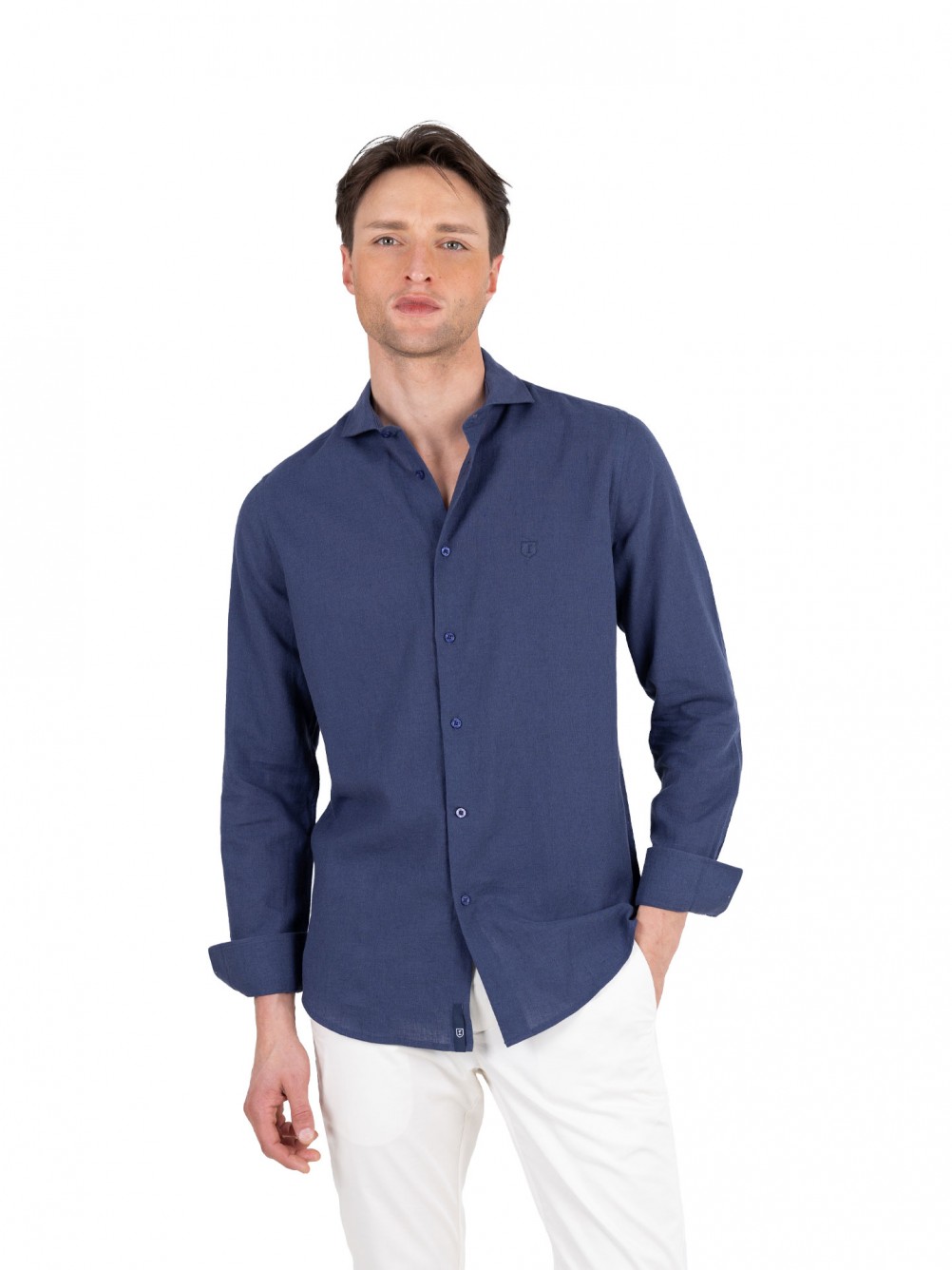 Camisa de linho e algod�o