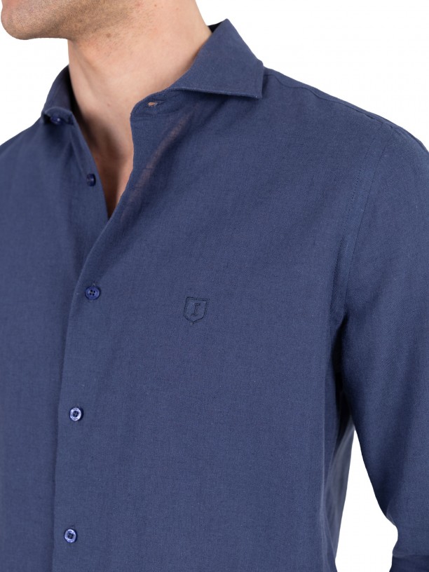 Camisa de linho e algodão Camisa de linho e algodão