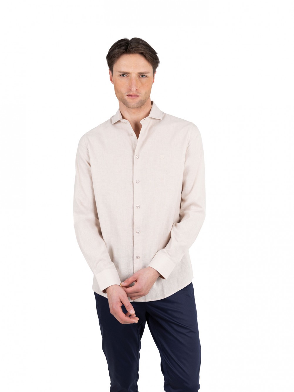 Camisa de linho e algod�o