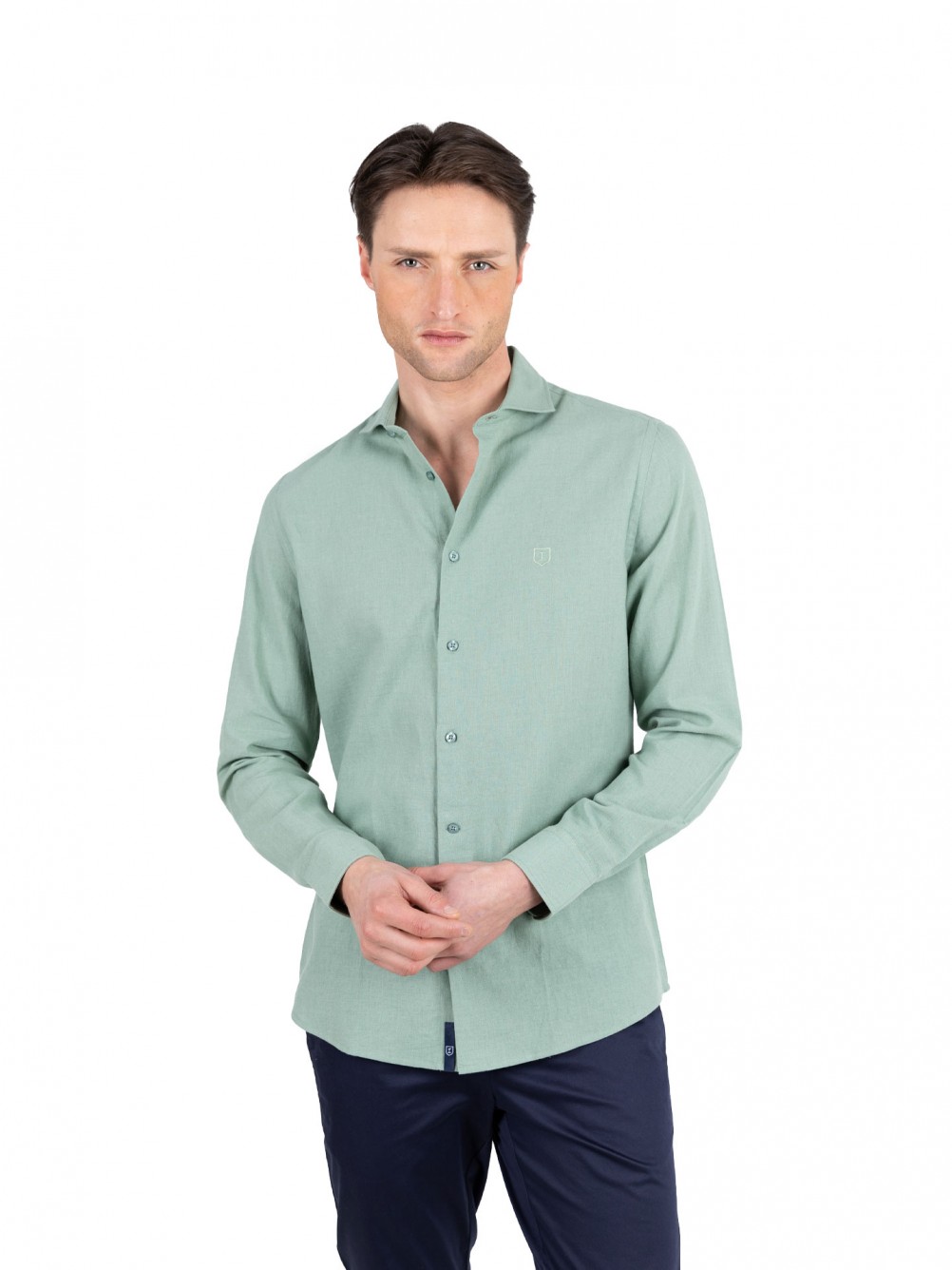 Camisa de linho e algod�o