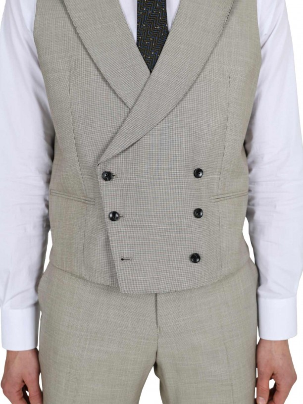 Fato de micro padrão slim fit Fato de micro padrão slim fit