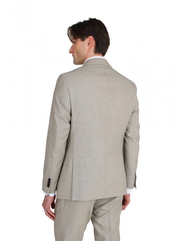 Fato de micro padrão slim fit Fato de micro padrão slim fit