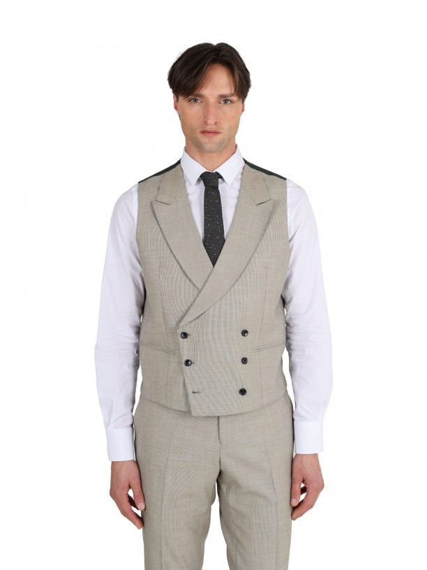 Fato de micro padrão slim fit Fato de micro padrão slim fit