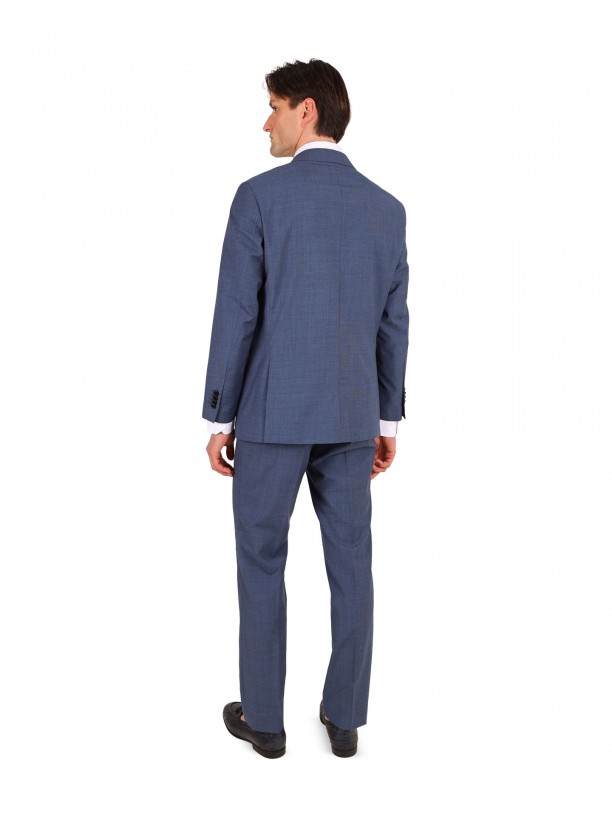 Fato de micro padrão regular fit Fato de micro padrão regular fit
