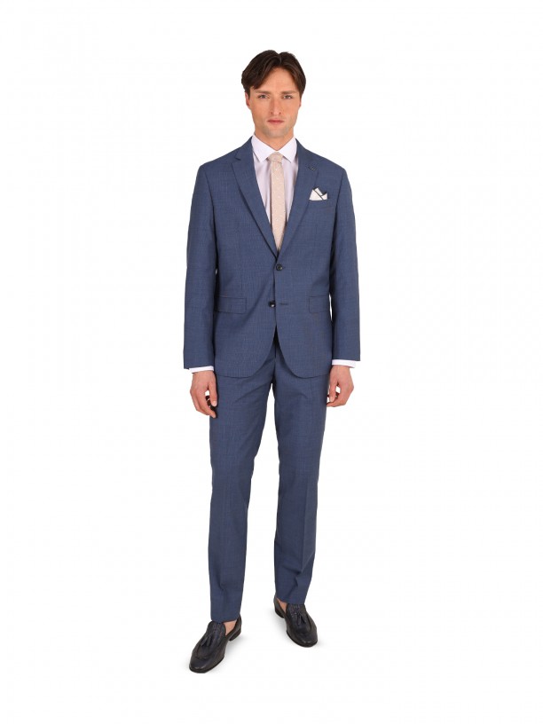 Fato de micro padrão regular fit Fato de micro padrão regular fit