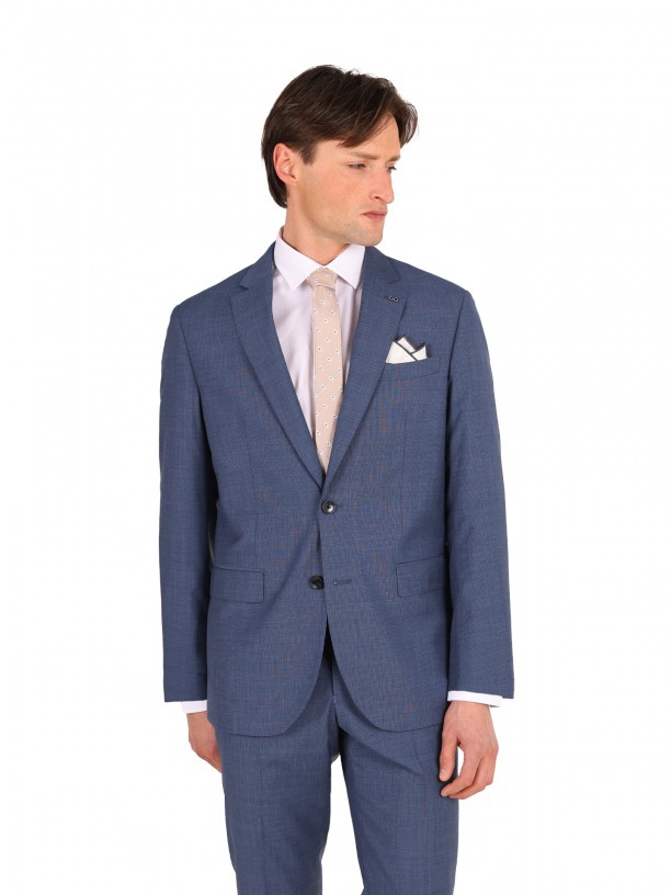 Fato de micro padrão regular fit Fato de micro padrão regular fit