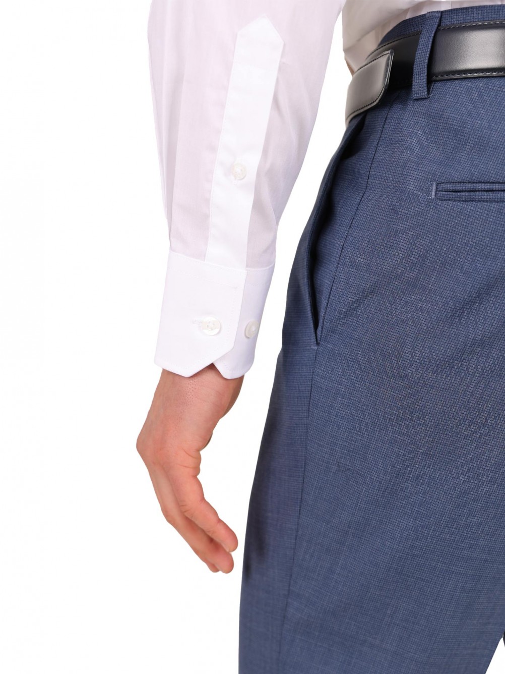 Camisa cl�ssica slim fit 100% algod�o