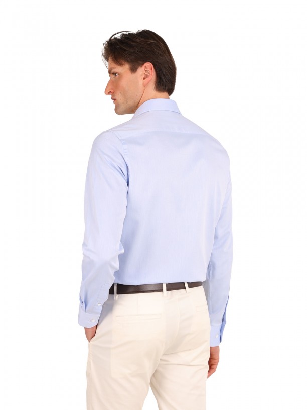 Regular fit plain elegant shirt