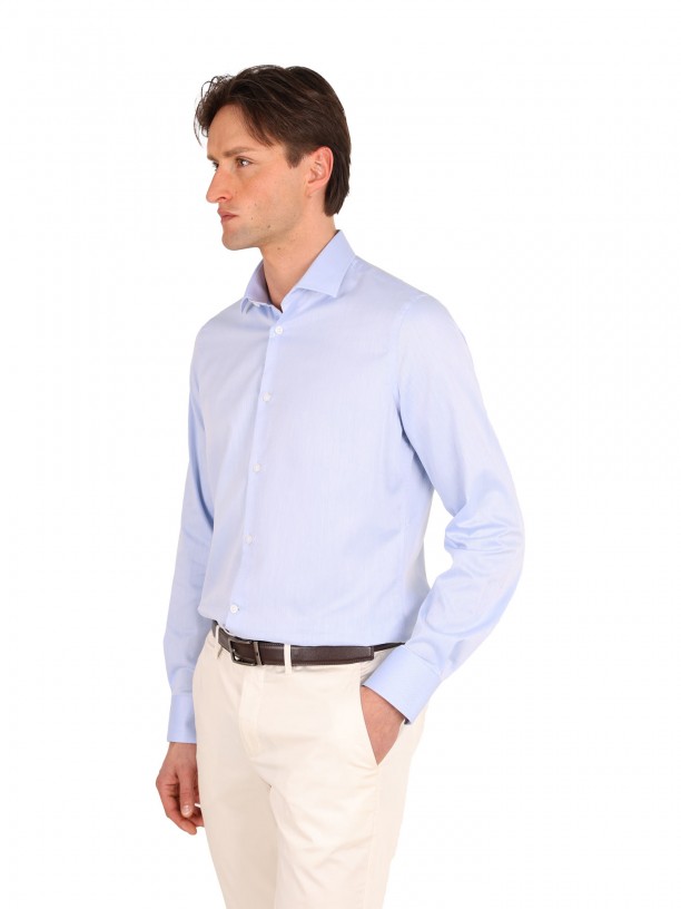 Regular fit plain elegant shirt