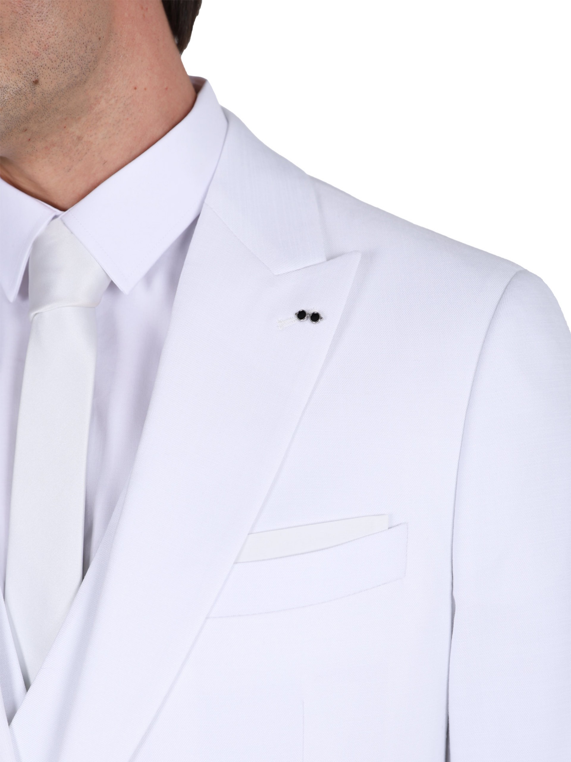 Plain slim fit suit with waistcoat