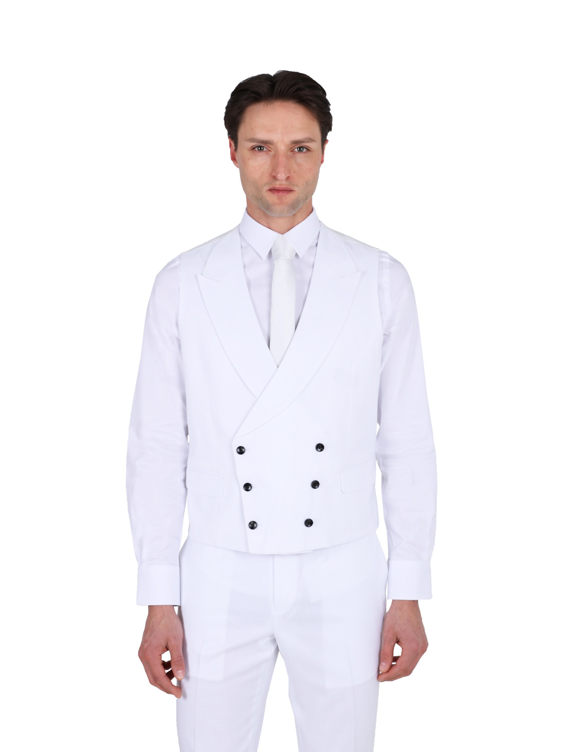 Plain slim fit suit with waistcoat