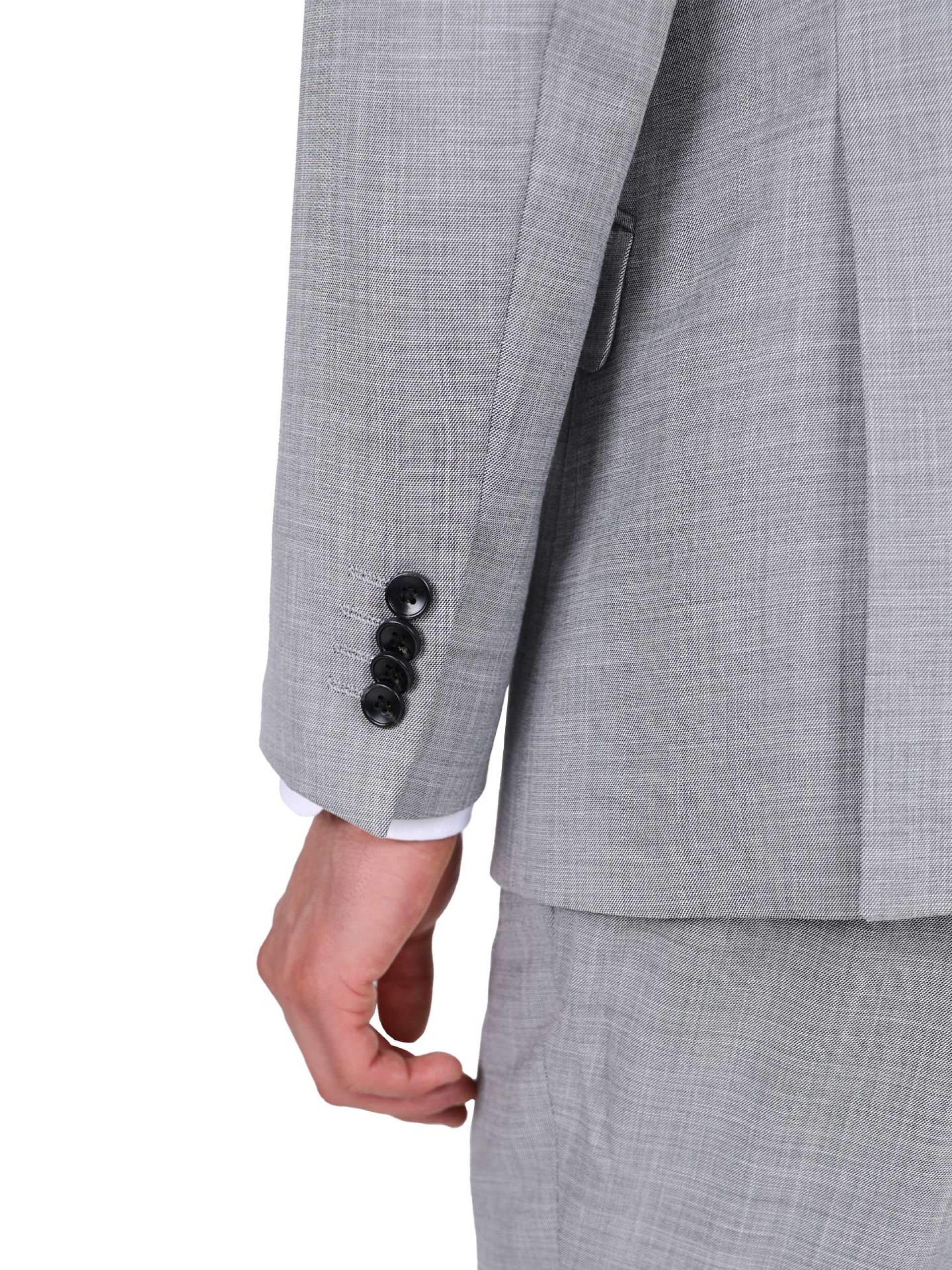 Fato liso slim fit com colete